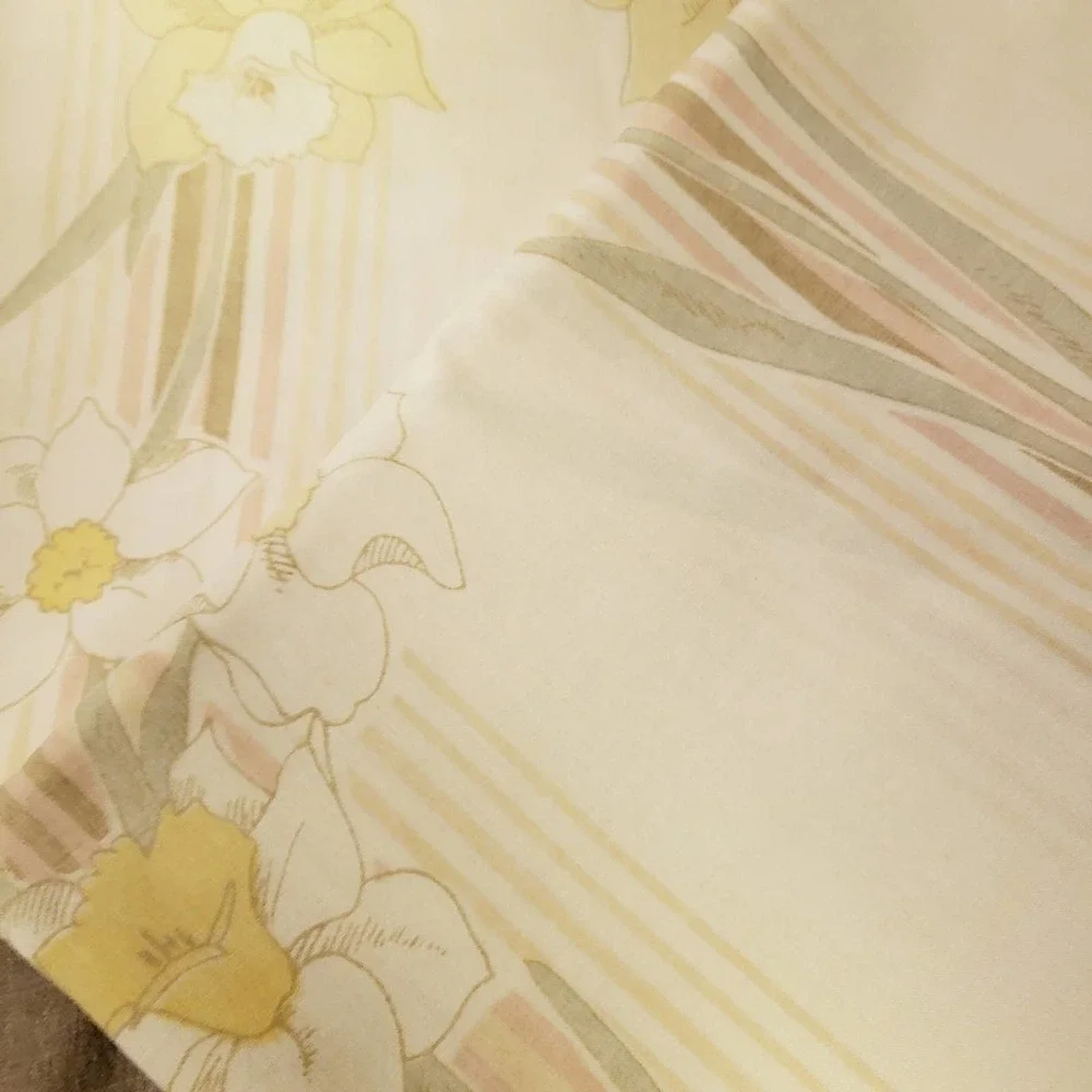 Vintage Pillowcases Floral White Pastel Standard Size | 2 pieces